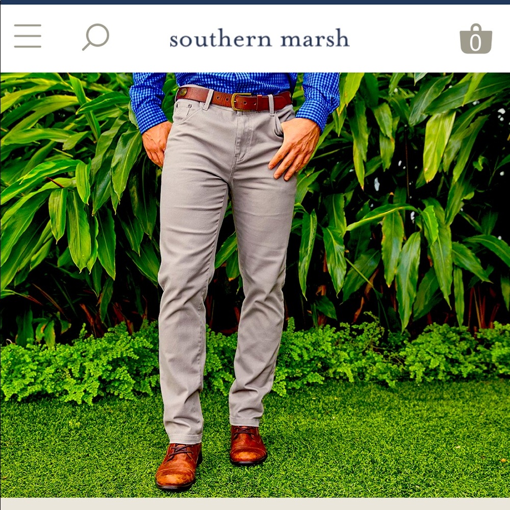 Southern Marsh+ Brazos Stretch Twill Pant - 30in. Inseam+ Washed Gray
